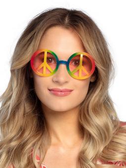 Peace Partybrille: Hippie Accessoire:bunt 