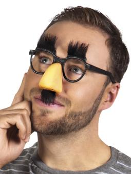 Partybrille Slapstick:schwarz 