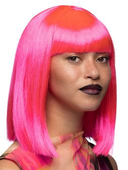 Perruque Dance couleur néon:pink/rose 