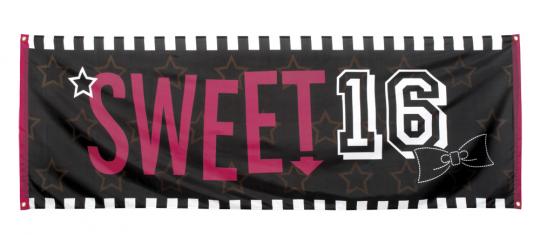 Sweet 16 Banner:74 x 220cm, multicolored 