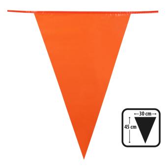 Grosse Wimpelkette-Girlande:10m / Wimpel 45x30cm, orange 