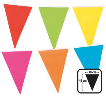 Grosse Wimpelkette-Girlande, PE-Folie:10 m / 45 x 30cm, bunt 
