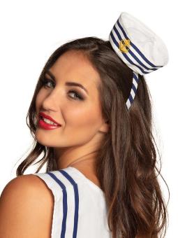 Sailor hat: Navy girl headband:white 