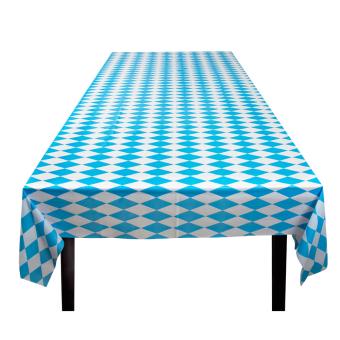 Oktoberfest: bavarian tablecover:130 x 180 cm, blue/white 