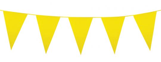 Wimpelkette-Girlande:10m / Wimpel 30x20cm, gelb 