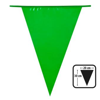 Pennant chain-Garland:10m / Wimpel 30x20cm, green 