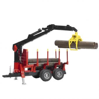 BRUDER: Rückeanhänger+Zubehör 