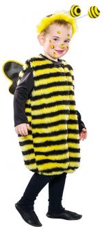 Bee kids costume: jumpsuit with wings, antennae 