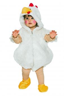 Chicken kids costume: Overall with attached hood, Schuhe 