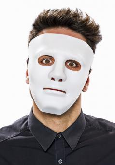 Demi-masque:blanc 