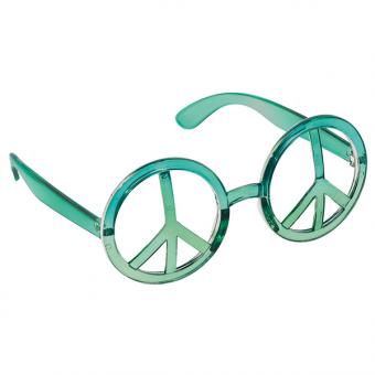 Hippie Brille: Peace Weltfrieden:grün 