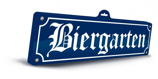 Oktoberfest Biergarten sign:blue 
