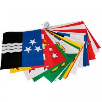 Flag chain Swiss Cantons: August 1st decoration:8 m / 20cm x 20cm, multicolored 