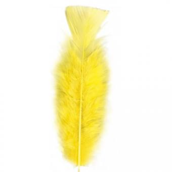 Plumes:50 pièce, 10 cm, jaune 