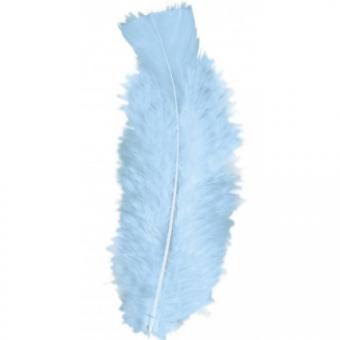 Feather:50 Item, 10 cm, blue 