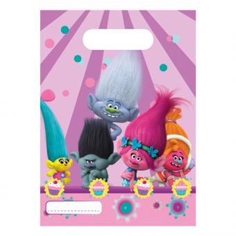 Trolls Gift bags:6 Item, 16,5 cm x 23 cm, pink 