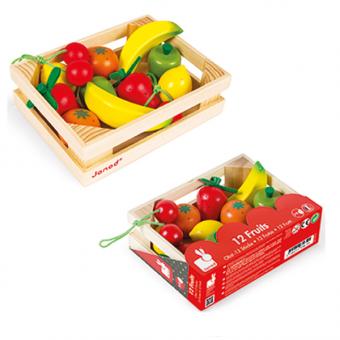 JANOD: Holzkiste with Früchten 12Stk. 