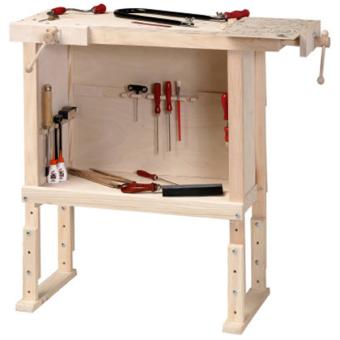 Wooden workbench:77 x 30cm - 72 bis 87cm 