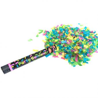 Party Kanone Fluo-Streifen:29 cm, bunt 