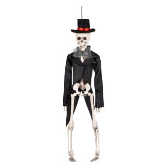 Décoration suspendue de marié squelette:43 cm, noir/blanc 