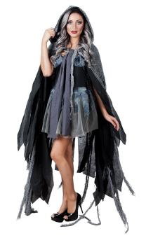 Shredded vampire cape:150 cm, grey 
