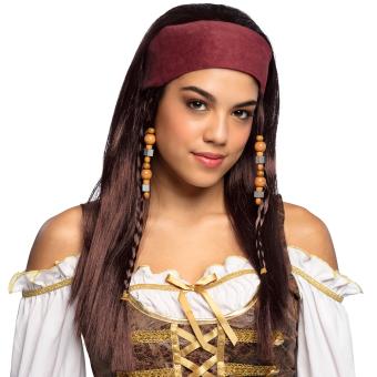 Wig Pirate Trinity with Bandana:brown 