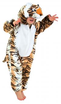 Tiger peluche déguisement enfant avec capuche:multicolore 