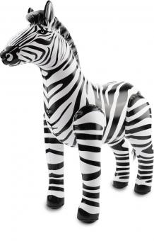 Aufblasbares Zebra:55 x 60 cm, schwarz/weiss 