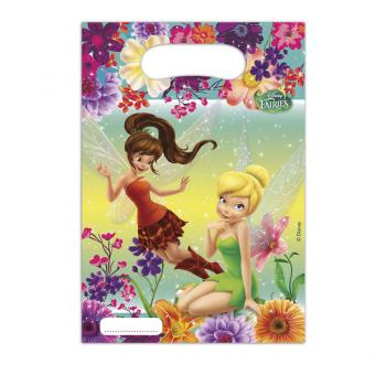 Disney Fairies Sacs cadeaux:6 pièce, 16,5 cm x 23 cm, coloré 