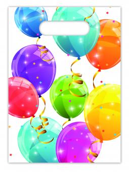 Balloon Party Gift bags:6 Item, 16 x 23 cm, colorful 
