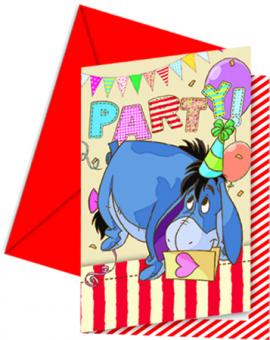 Winnie Puuh Einladungskarten: Kindergeburtstag Zubehör
:6 Stück, 9 cm x 14 cm, bunt 