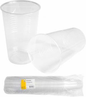 Einweg Trinkbecher, Kunststoff:50 Stück, 3 dl, transparent 