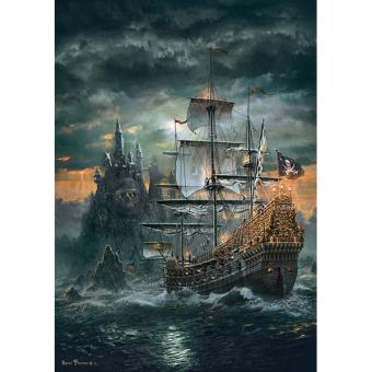 Puzzle bateau pirate 1500: Clemetoni Puzzle:59 x 84.5 cm 
