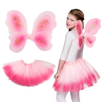 Fairy set (wings and tutu):pink 