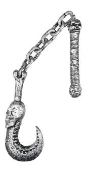 Crochet crâne Fléau:gris 