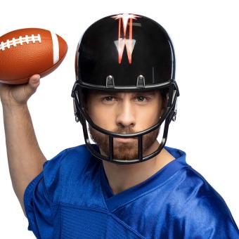 American football helmet:black 
