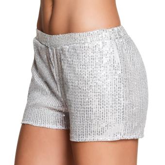 Pantalon chaud à paillettes Sequins:argent 