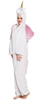 Unicorn Plush jumpsuit Costume, unisex:white 