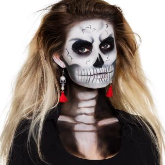 Dia de los Muertos Skull Earrings:multicolored 