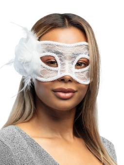 Masque pour les yeux en dentelle mystique:blanc 
