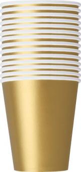 Gobelets, en carton:14 pièce, 2.7dl, or 