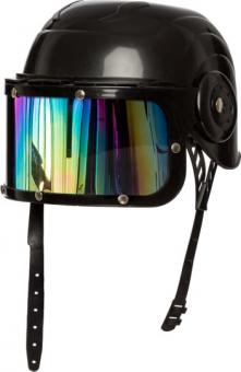 Police helmet for children: with visor:black 