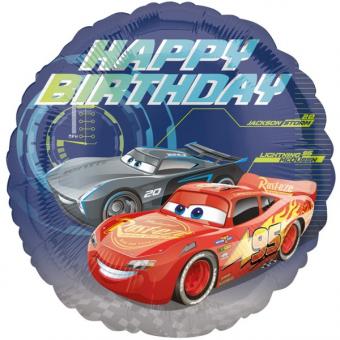 Cars Balloon foil Happy Birthday:43 cm, colorful 