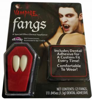 Dents de vampire dans le cercueil avec adhésif 