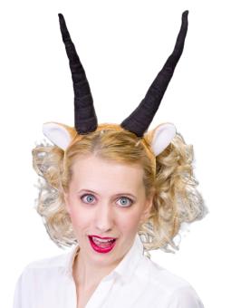 Kopfbügel Antilope: Hörner und Ohren:schwarz 