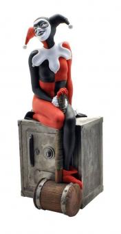 Harley Quinn Spardose:27 cm, schwarz/rot/weiß 