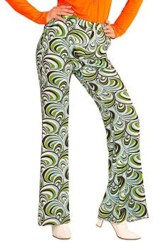 Groovy Damenhose Wellen:grün 