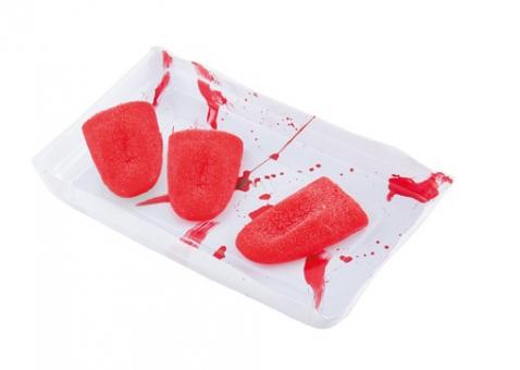 Cut tongues:3 Item, 5.5 x 3.5 cm, red 
