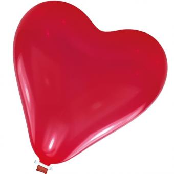 Ballon en forme de coeur avec valve:60 cm, rouge 