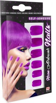 Ongles néon:violet 